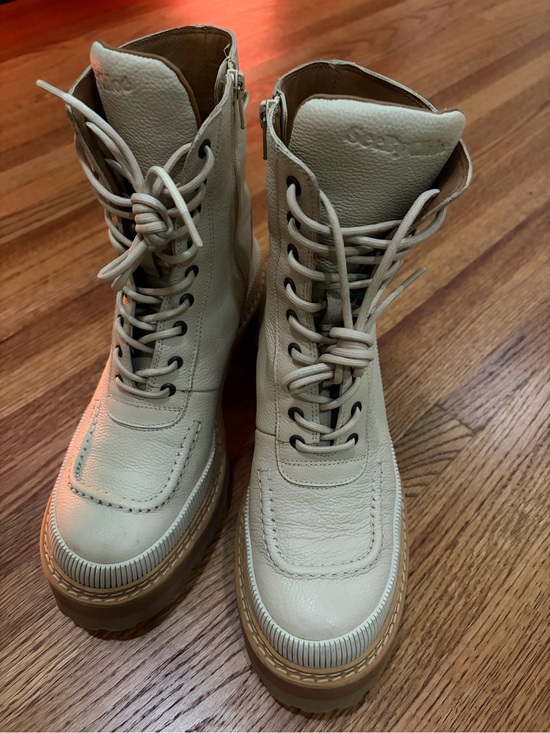 See By Chloe Shoes - See by Chloé - “Mahalia” Women’s Lace-Up Combat Boots - Size 9
